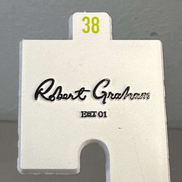 Robert Graham Black Suede Ripaso Belt - Signature Stitching & Buckle Men's sz 38 - Picture 6 of 10